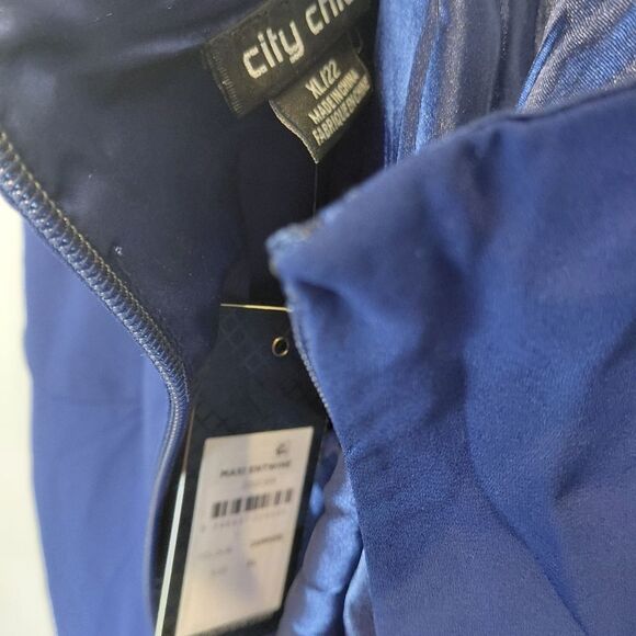 City Chic Sapphire Entwined Dress women’s plus size XL/22 - Picture 5 of 7